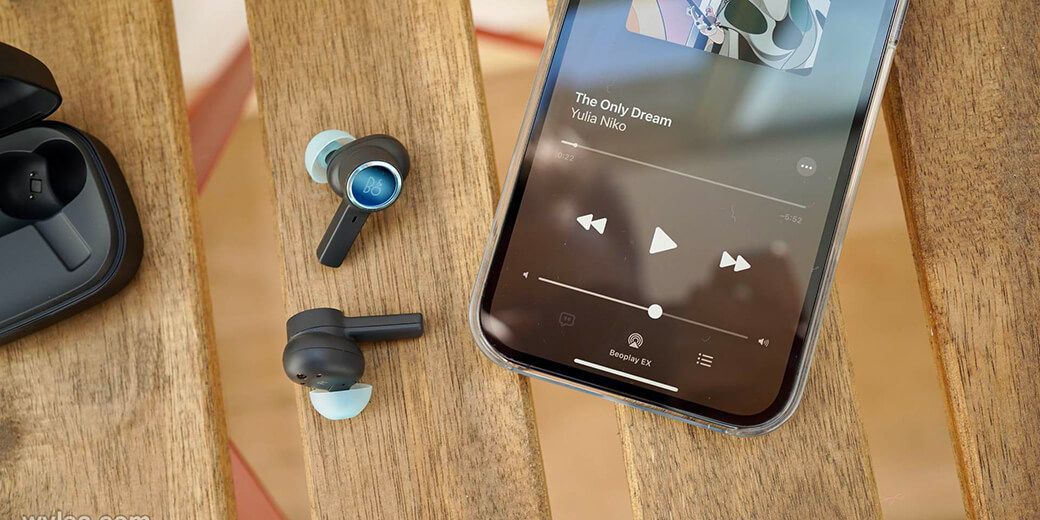 Бездротові навушники Bang & Olufsen Beoplay EX вологозахист та заряджання