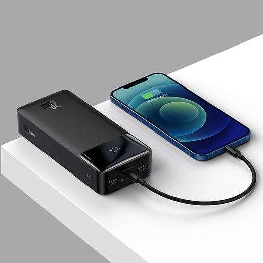 Многофункциональный и мощный повербанк Baseus Bipow Digital Display Power Bank Black 30000mAh15W