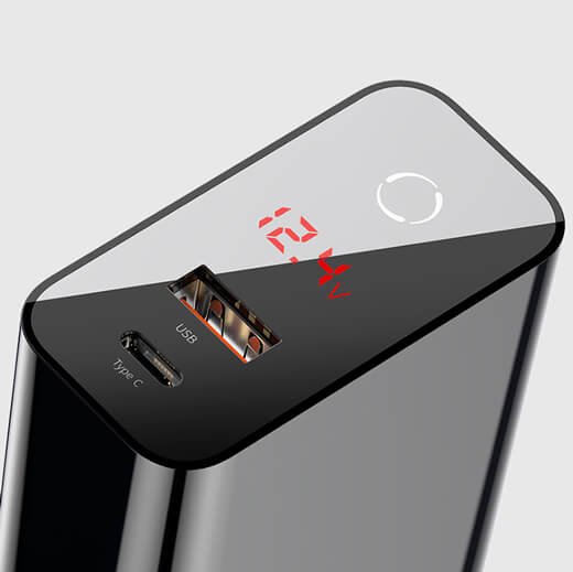 Быстрое зарядное устройство Baseus USB Type-C PD + USB 45W