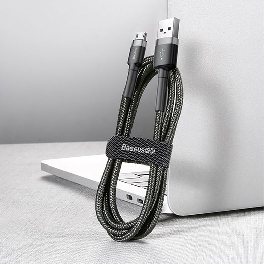 Нейлоновый кабель Baseus Cafule Cable Durable Nylon Braided Wire 2M прочность и надежность