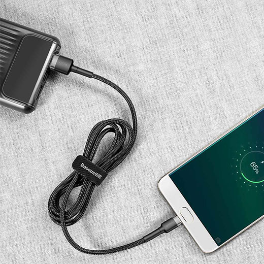 Нейлоновый кабель Baseus Cafule Cable USB to Micro-USB 1m Grey | Black качество и цена