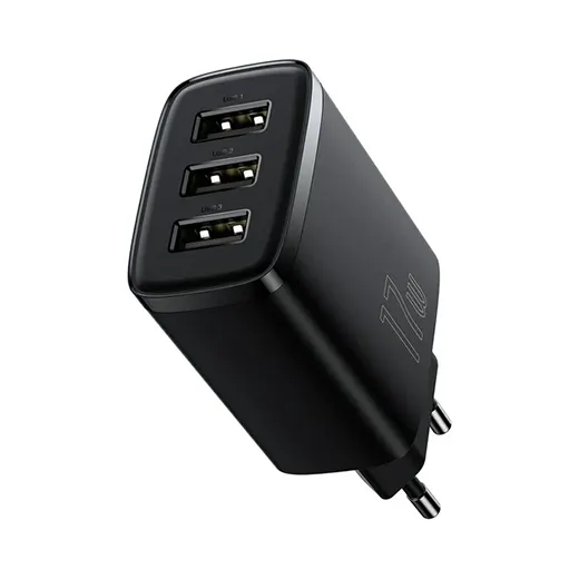 Зарядний пристрій Baseus Compact Charger 3-USB 17W Black ціна