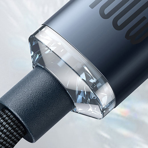 Универсальный и прочный зарядный кабель Baseus Crystal Shine Type-C to Type-C 100W 1.2m