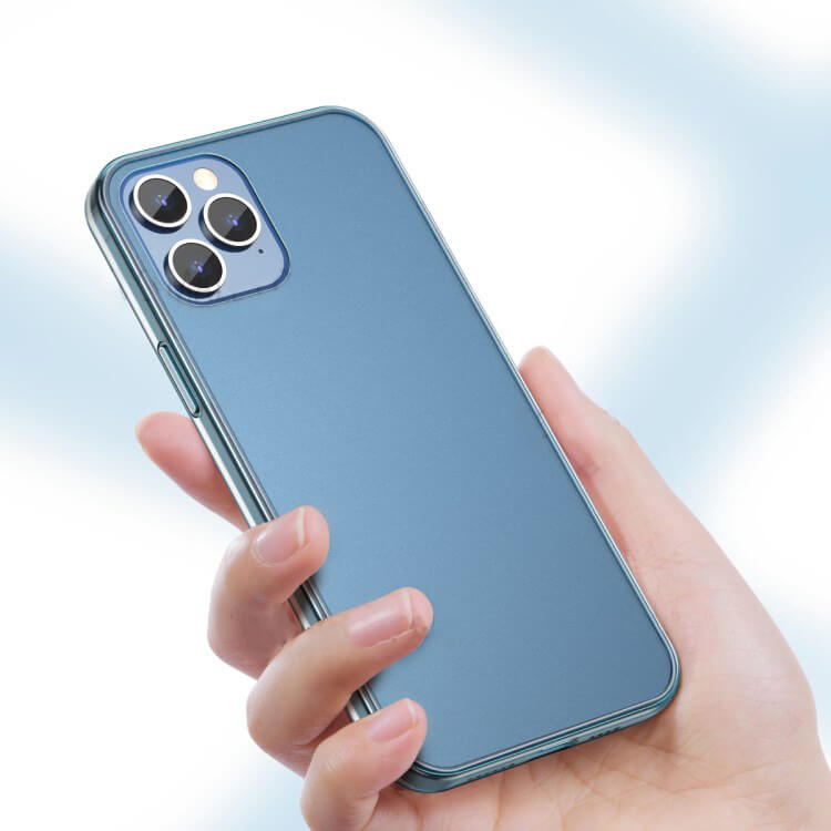 Силіконовий чохол BASEUS Frosted Glass Phone Case Black для iPhone 12/12 Pro