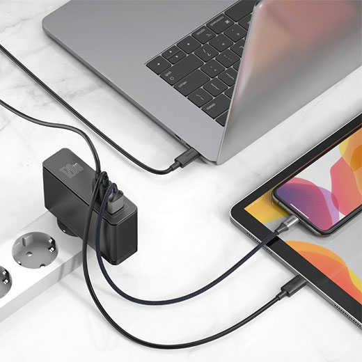 Зарядний пристрій Baseus GaN Mini Quick Charger 120W 2 Type-C USB Cable Type-C to Type-C 5A ціна