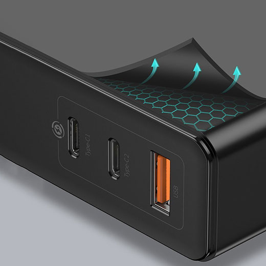 Зарядний пристрій Baseus GaN Mini Quick Charger 120W 2 Type-C USB Cable Type-C to Type-C 5A потужність та якість