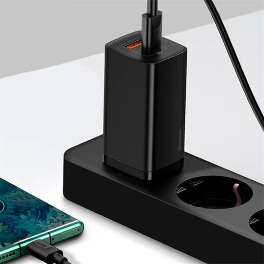 Быстрое сетевое зарядное устройство Baseus GaN2 Lite Quick Charger 65W (EU)