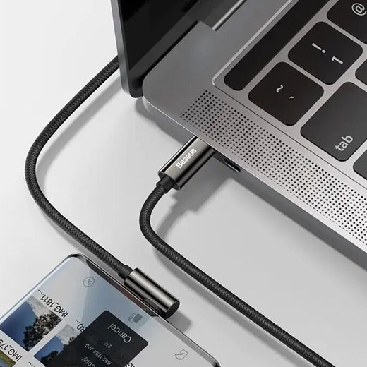 Зарядний кабель Baseus Legend Series Elbow Fast Charging Type-C to Type-C 100W 1m універсальність