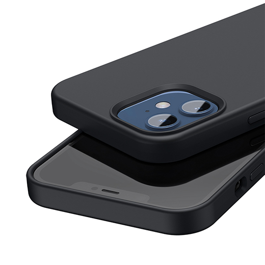 Силиконовый чехол Baseus Liquid Silica Gel Magnetic With MagSafe Black для iPhone 12 mini