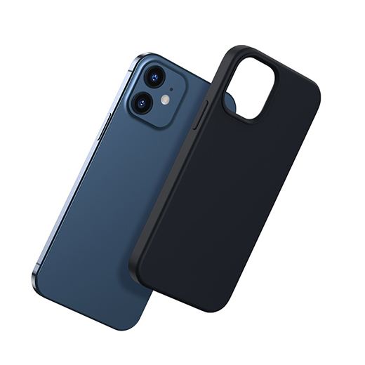 Силиконовый чехол Baseus Liquid Silica Gel Magnetic With MagSafe Black для iPhone 12 mini