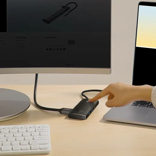 Хаб (адаптер) Baseus Lite Series 6-Port USB Type-C HUB Docking Station Black купить Украина