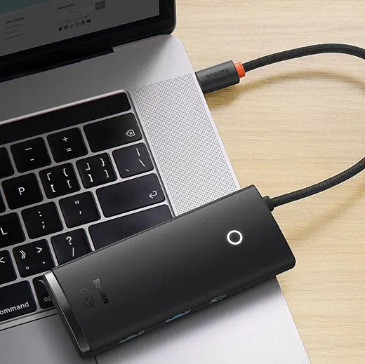 Хаб (адаптер) Baseus Lite Series 6-Port USB Type-C HUB Docking Station Black цена