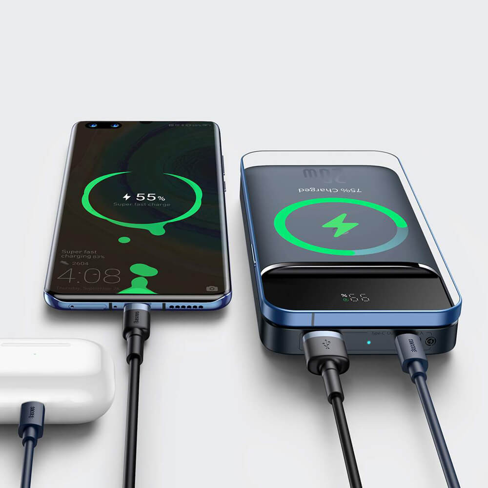 Цена внешного аккумулятора с беспроводной зарядкой Baseus Magnetic Wireless MagSafe Blue 10000mAh 20W для iPhone 14 | 13 | 12 в Киеве, Украине