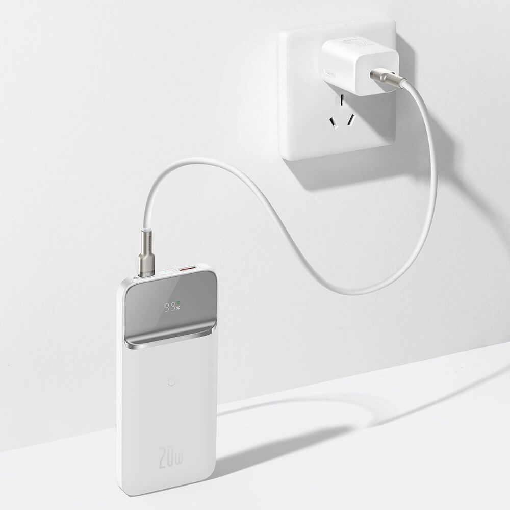 Купить Power Bank с беспроводной зарядкой Baseus Magnetic Wireless MagSafe White 10000mAh 20W для iPhone 14 | 13 | 12 в Киеве по низкой цене