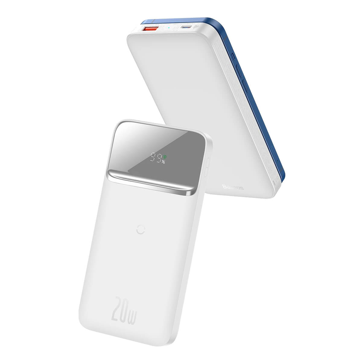 Новый Power Bank с беспроводной зарядкой Baseus Magnetic Wireless MagSafe White 10000mAh 20W для iPhone 14 | 13 | 12