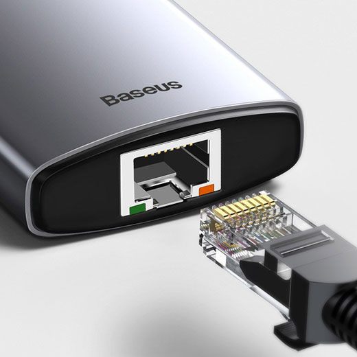 Універсальний хаб Baseus Metal Gleam Multifunctional 8 in 1 Type-C PD Grey