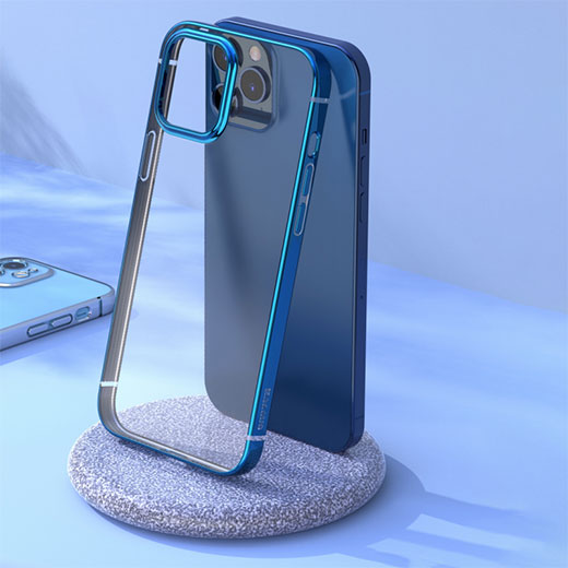 Силиконовый чехол Baseus Shining Case (Anti-fall) Blue для iPhone 12 | 12 Pro обладает лучшими преимуществами