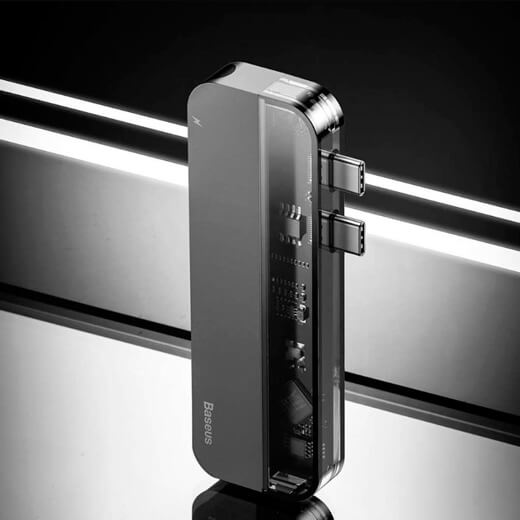 Хаб Type-C для MacBook Pro/Air Baseus Transparent Series Dual