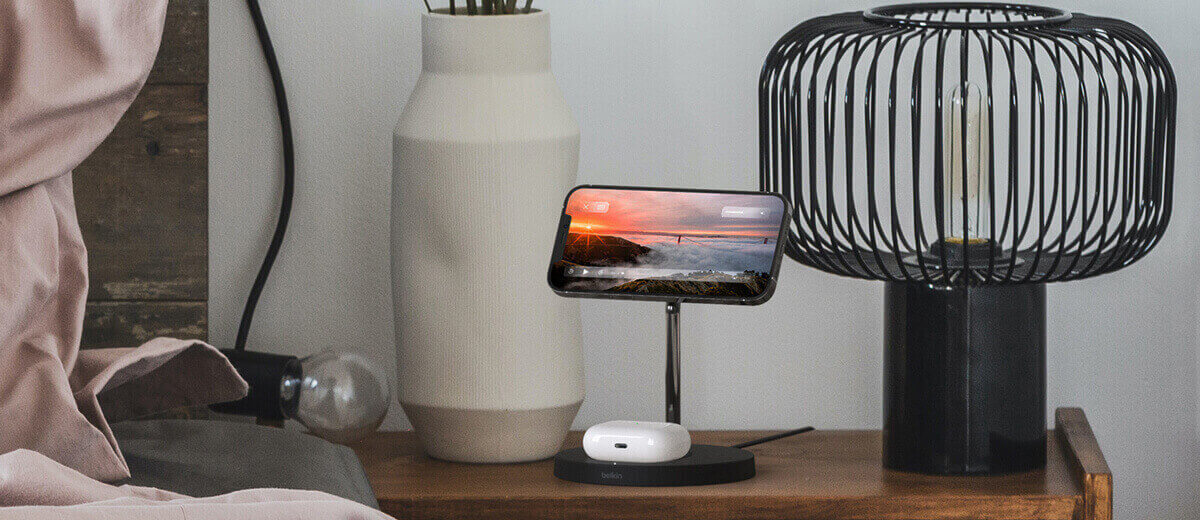 Док-станция Belkin 2-in-1 Wireless Charger with MagSafe Black для iPhone | AirPods 