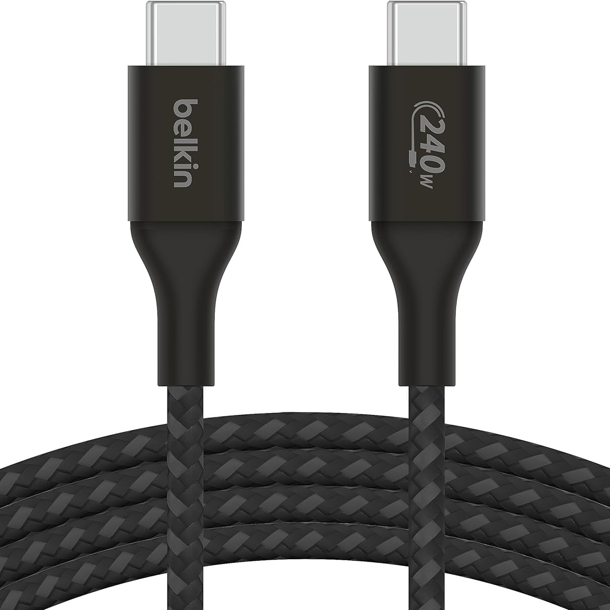 Кабель Belkin Boost USB-C/USB-C 240W, чорний з подвійним оплетом