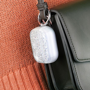 Блискучий силіконовий чохол з кільцем карабіном Case-Mate Twinkle Stardust для AirPods Pro