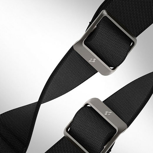 Черный нейлоновый ремешок Spigen Band Lite Fit Black для Apple Watch Series 6 | 5 | 4 | SE (44mm)