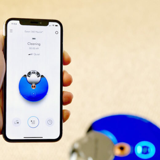 Робот-пылесос Dyson 360 Heurist управление в приложении