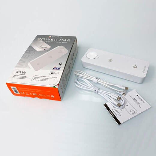 Повербанк с беспроводной зарядкой EGGTRONIC Power Bar USB-C Wireless Power Bank 10000 mAh