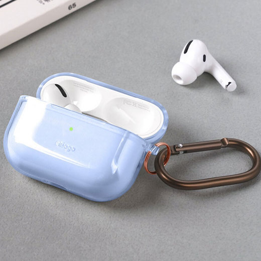 Чехол с карабином Elago Hang Case Clear для AirPods Pro использование