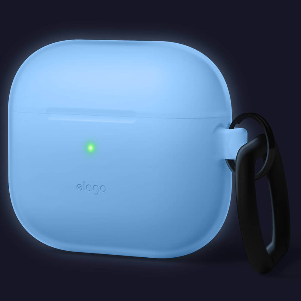 Новий чохол, що світиться, силіконовий elago Silicone Hang Case Nightglow Blue для AirPods 3