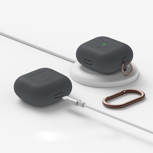Купити силіконовий чохол elago Silicone Hang Case Dark Grey для AirPods 3