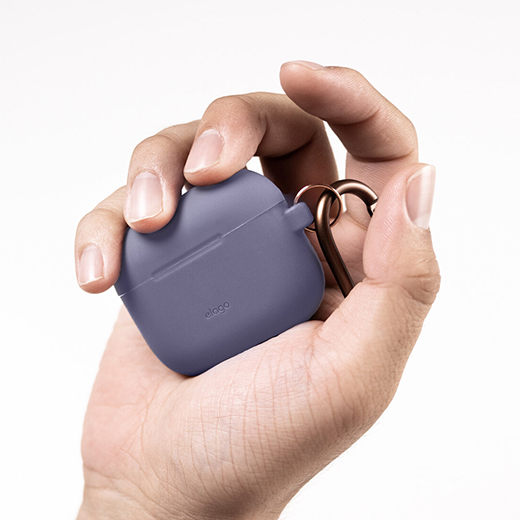 Новый силиконовый чехол elago Silicone Hang Case Lavender Grey для AirPods 3