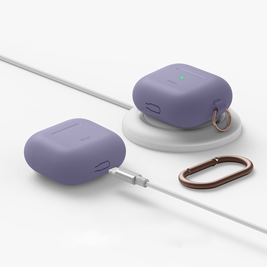 Купить силиконовый чехол elago Silicone Hang Case Lavender Grey для AirPods 3