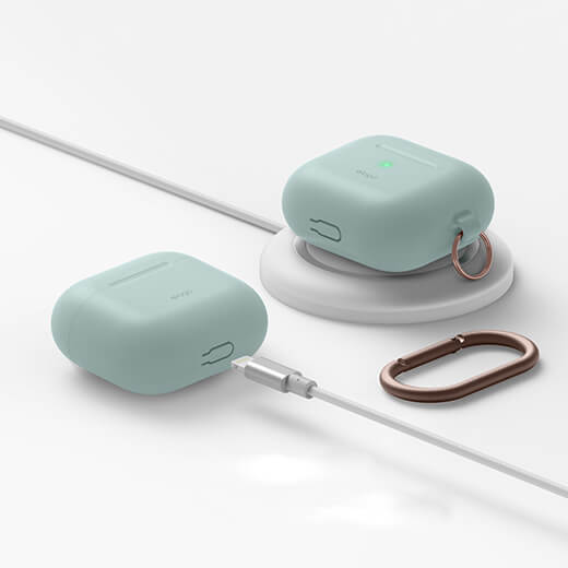 Купити силіконовий чохол elago Silicone Hang Case Mint для AirPods 3