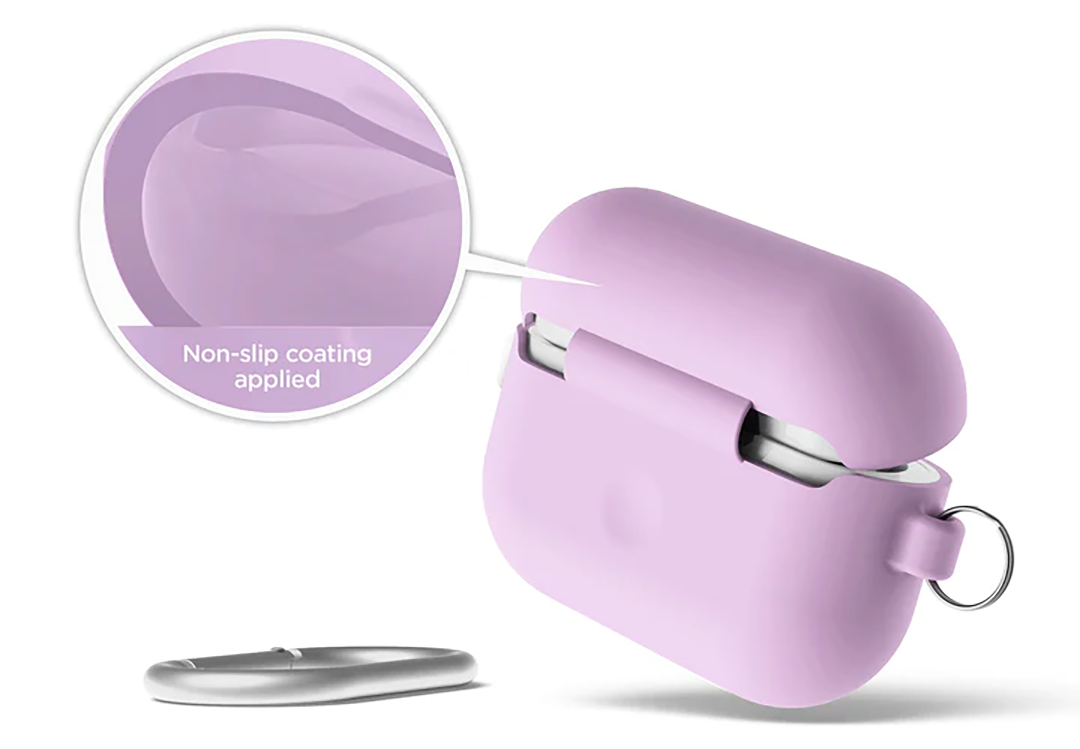 Светящийся силиконовый чехол с карабином elago Silicone Hang Case Nightglow Blue для AirPods Pro 2