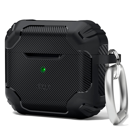 Чохол із карабіном elago Solid Armor Case Black для AirPods 3 ціна