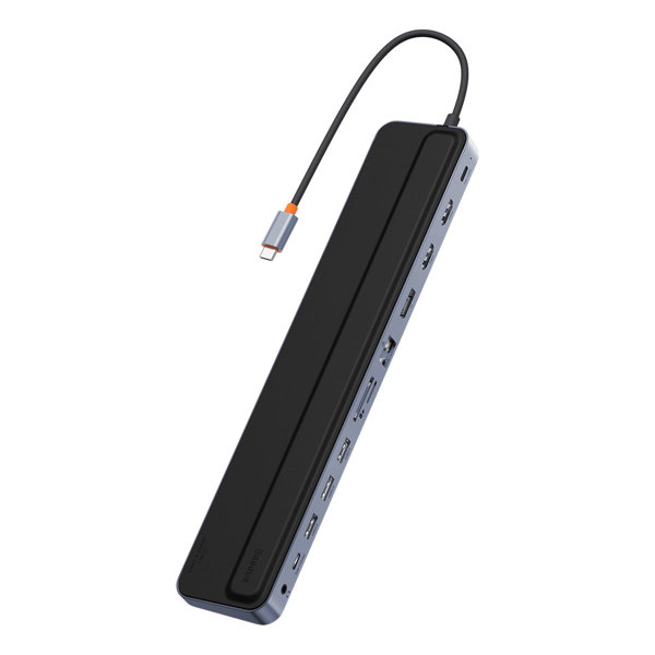 Хаб 12в1 Baseus Elitejoy Gen2 USB C Hub с разъемами 2 HDMI 4K, DP4K, RJ45, USB-C, USB-A, кардридером SD/TF, Audio Jack, 100W PD для iPad | MacBook Pro/Air Windows