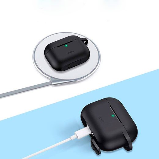 Силиконовый чехол с карабином ESR Bounce Protective Silicone Case для AirPods 3 (2021) Purple