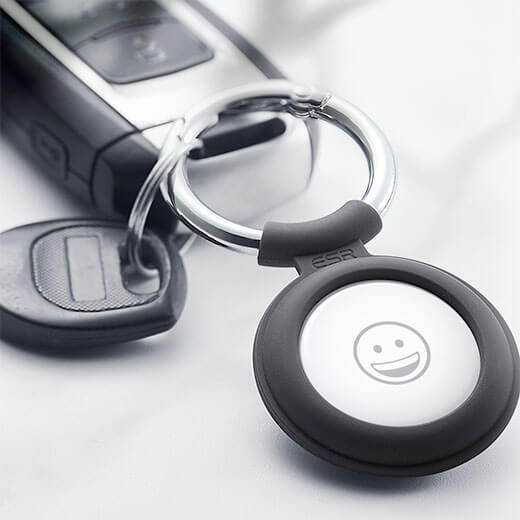 Силіконовий чохол з карабіном ESR Cloud Silicone Keychain White + Black для AirTag (2 шт.)
