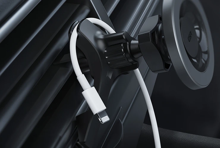 Автоутримувач ESR HaloLock Magnetic Car Mount Metallic Grey для iPhone ціна