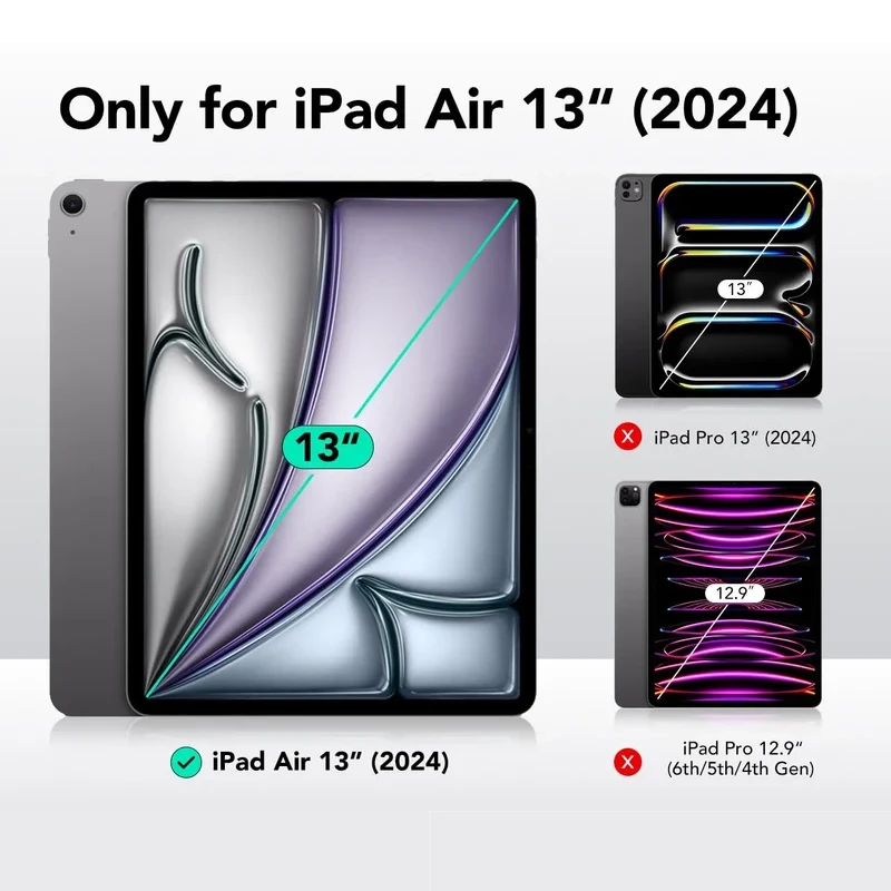 Магнитный чехол-книга ESR Rebound Hybrid Case 360 Black для iPad Air 13" M2 (2024)