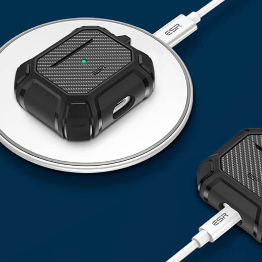 Новый чехол с карабином ESR Tough Shock Armor Case Navy Blue для AirPods 3