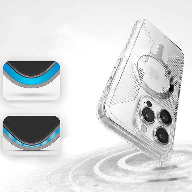 Чохол Speck GemShell з MagSafe для Apple iPhone 15 Pro, прозоро-хромований