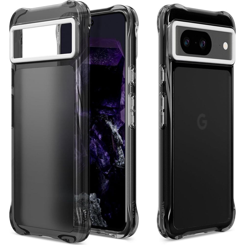 Чохол Spigen Cyrill Ultra Sheer для Pixel 8, димчастий з білою окантовкою