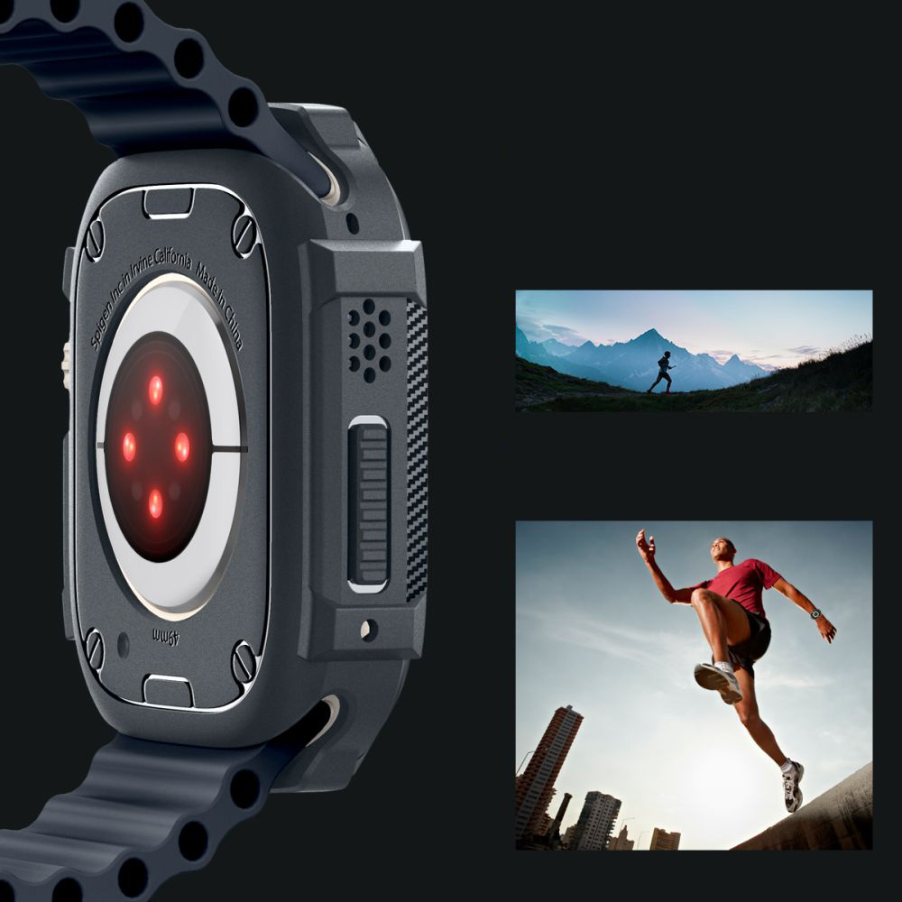 Броньований чохол Spigen Rugged Armor для Apple Watch Ultra 2/1 49 mm, сірий