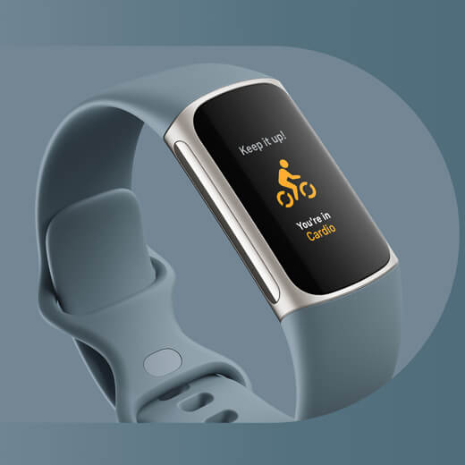 Переосмыслите свою рутину Фитнес-браслет Fitbit Charge 5 Steel Blue