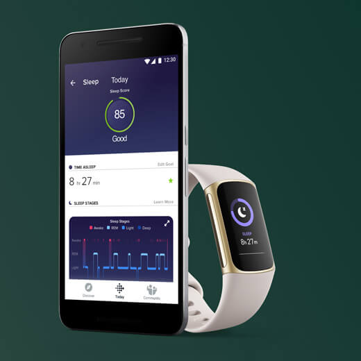 Автономная работа до 7 дней Фитнес-браслет Fitbit Charge 5 Black