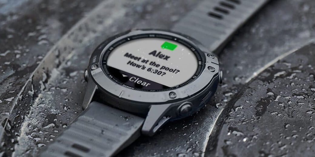 Смарт-годинник Garmin Fenix 6 повідомлення