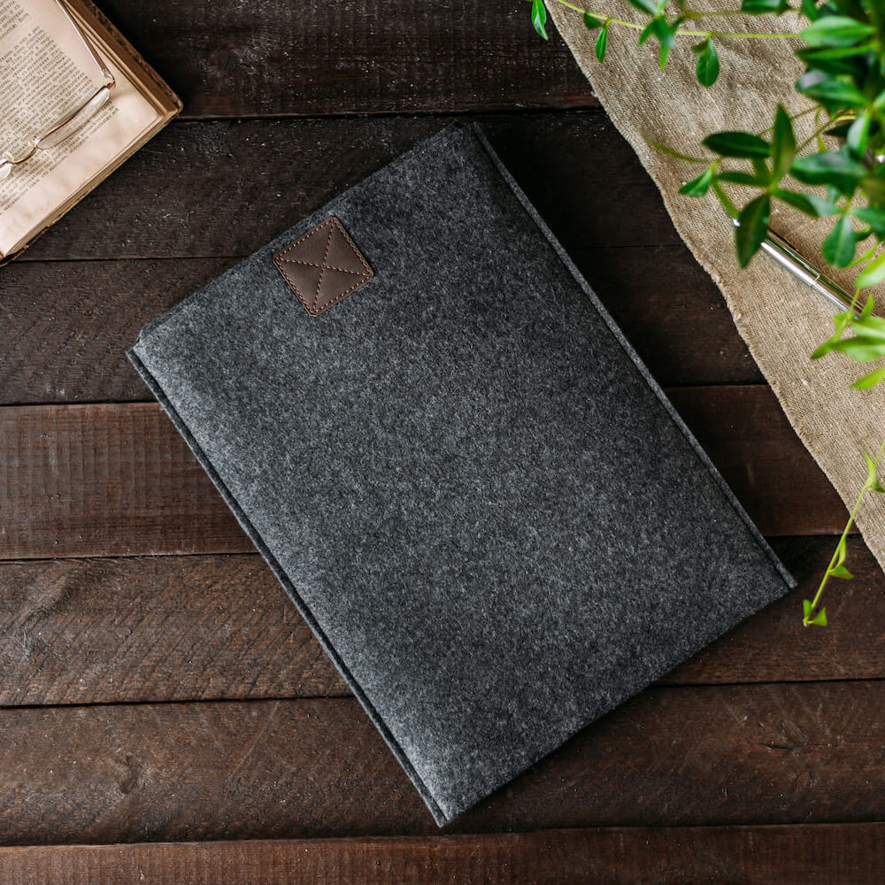 Новый чехол-конверт из войлока Gmakin Gray | Brown для MacBook Air 13" (2018-2020) | Pro 13" (2016-2020)