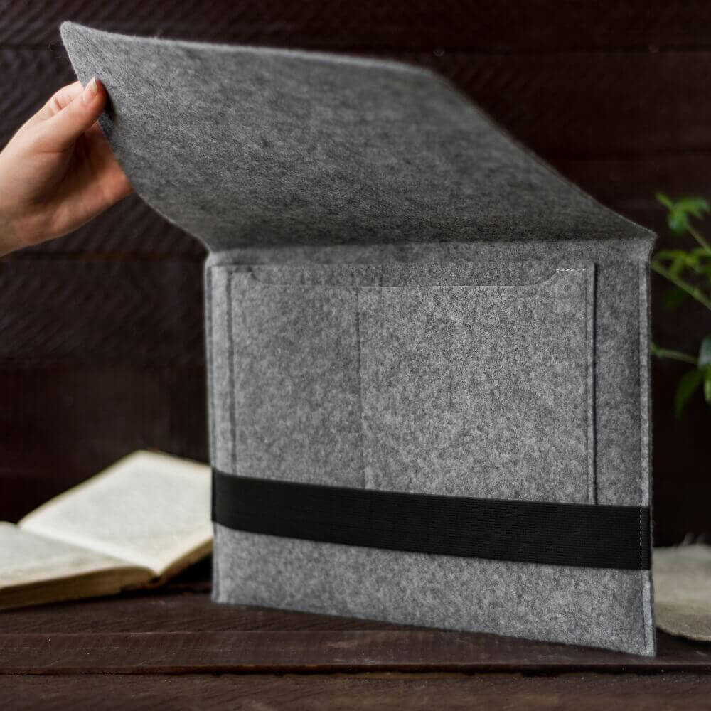 Новый чехол-конверт из войлока с резинкой Gmakin Light Gray для MacBook Air 13" (2018-2020) | Pro 13" (2016-2020)